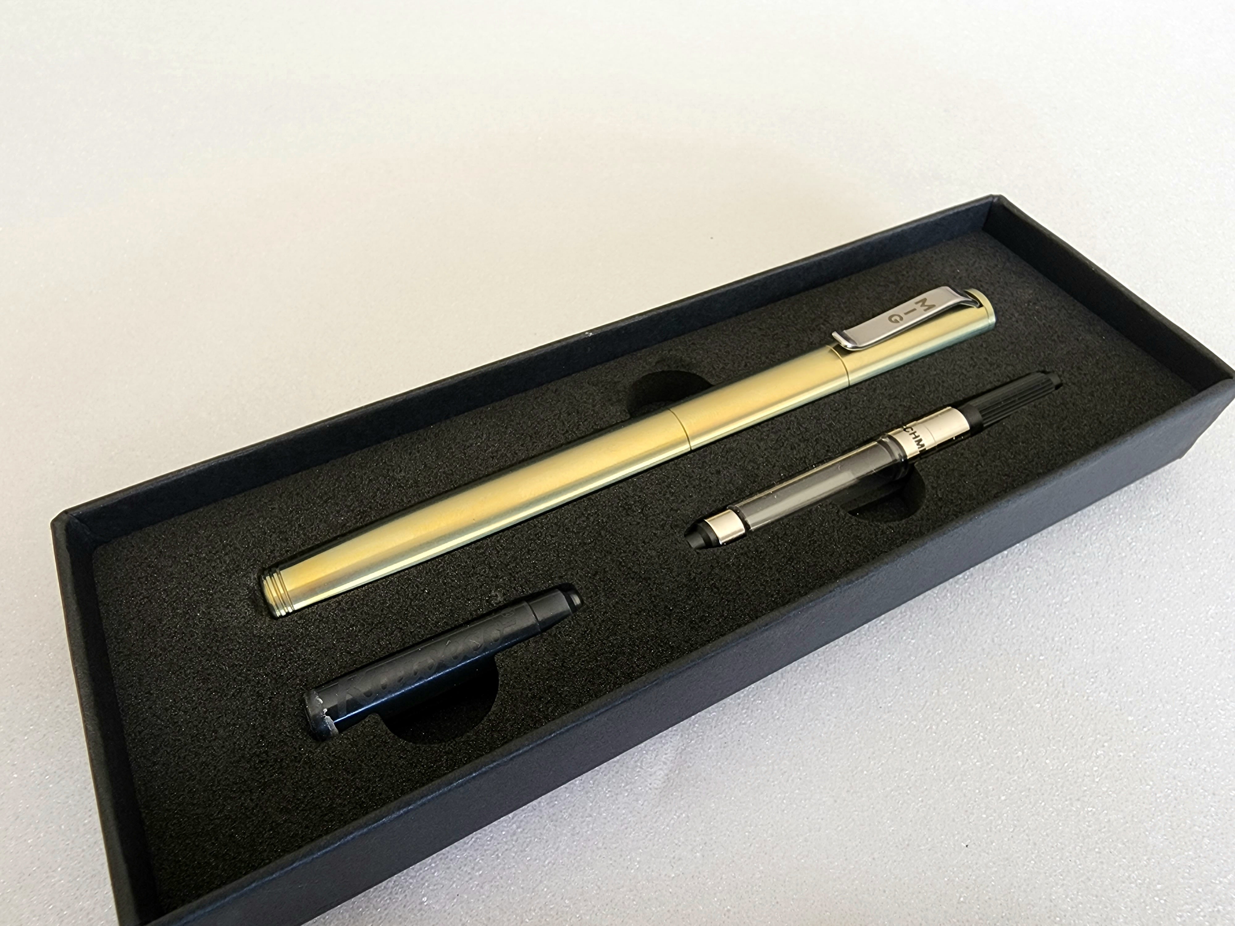 MIG Fountain Pen (Titanium) Anodised as pictured