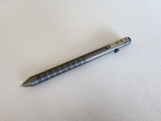 MIG Bolt Pen - Titanium with Timascus End Cap - Limited Run