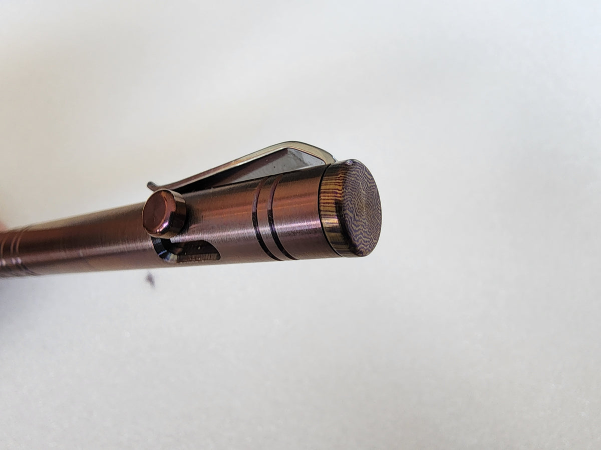 MIG Bolt Pen - Titanium with Timascus End Cap - Limited Run