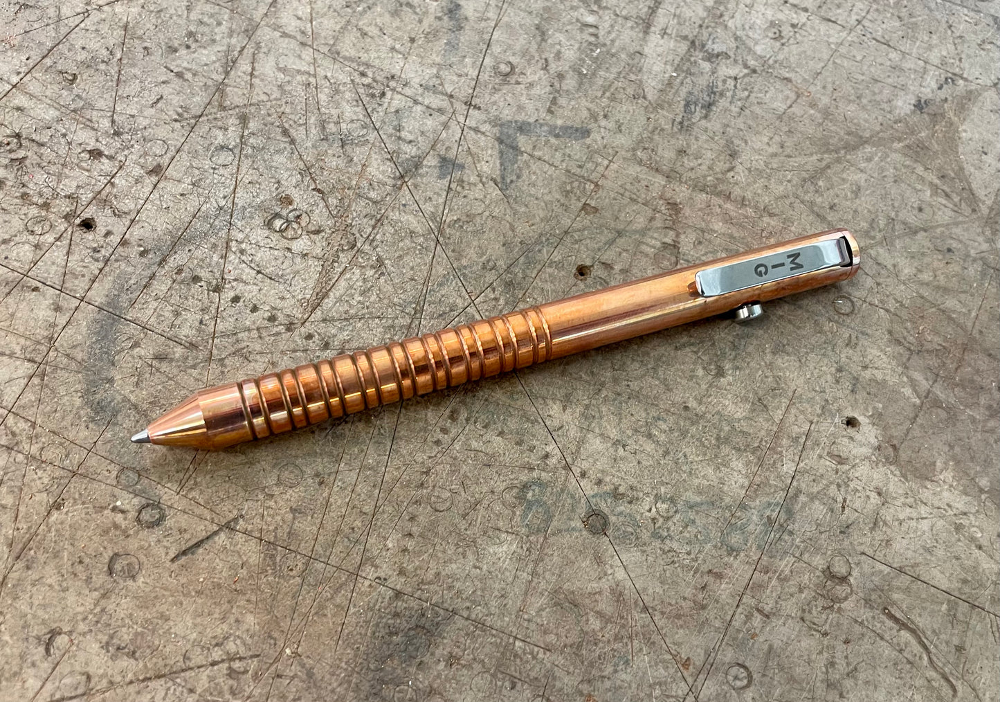 Copper Metal/Steel Ballpoint Bolt Pen
