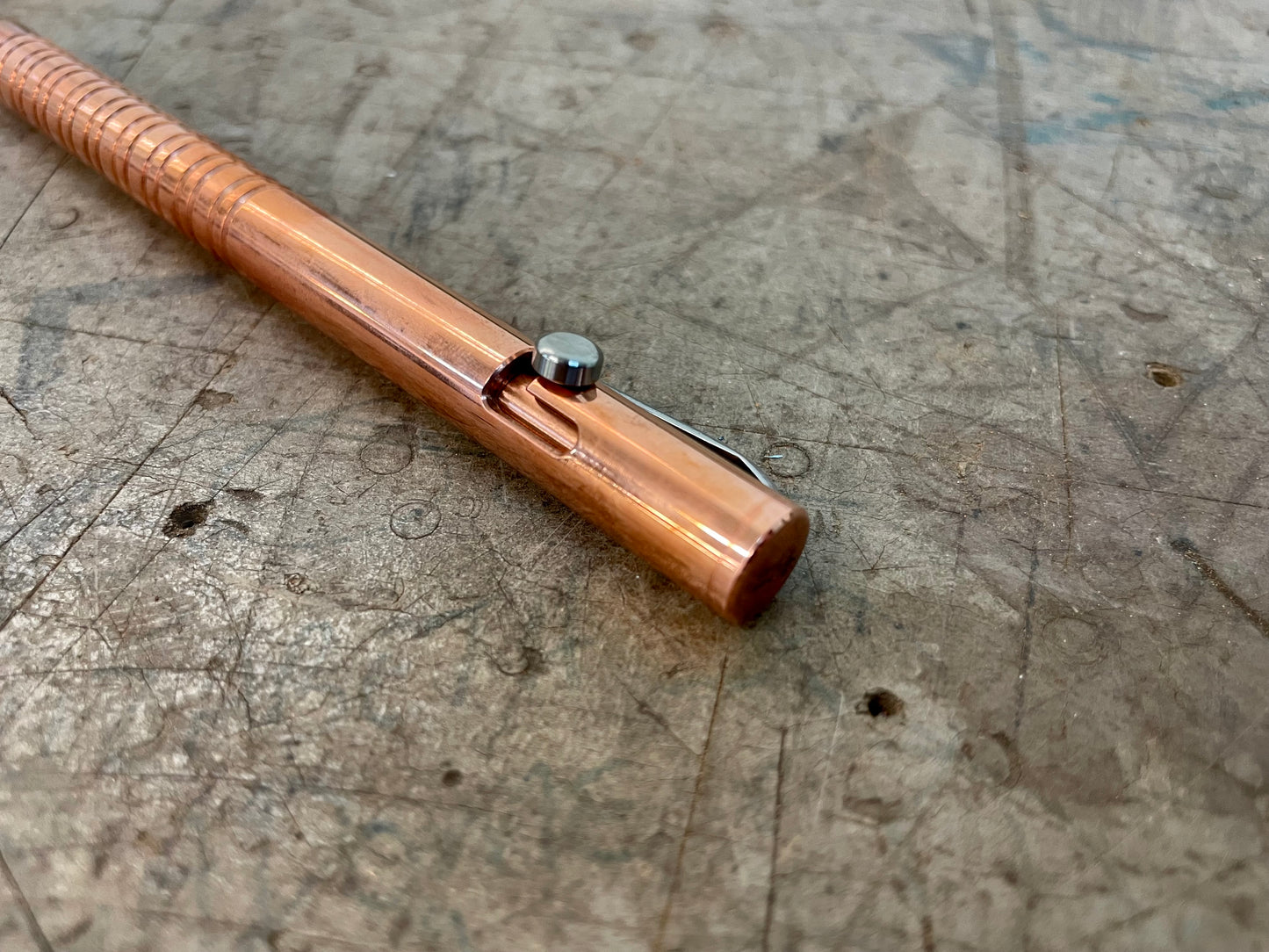 Copper Metal/Steel Ballpoint Bolt Pen