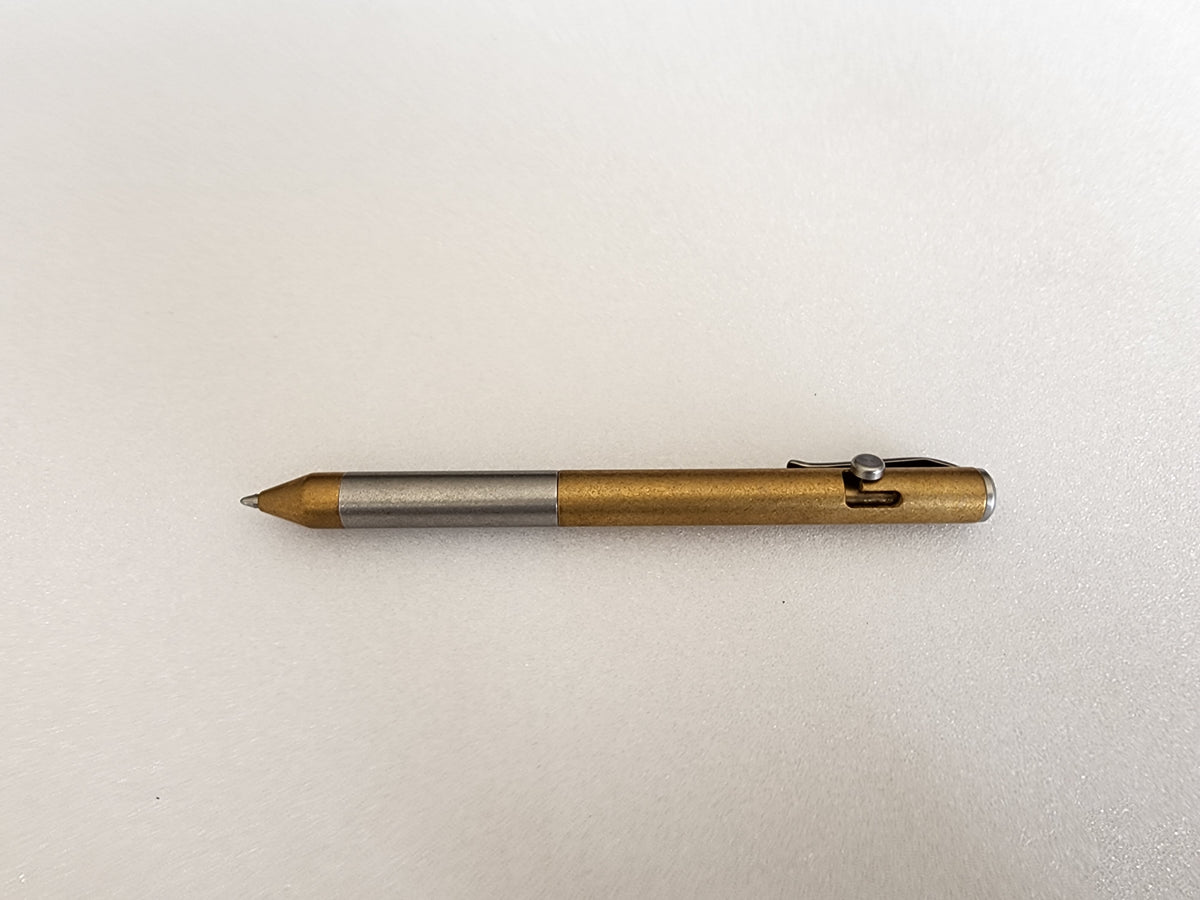 Bolt Pen (Brass with Stainless Steel Sleeve)