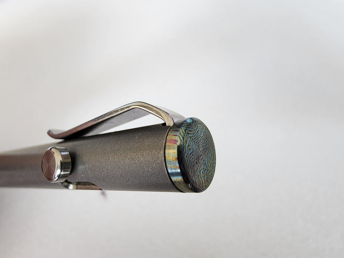 MIG Bolt Pen - Titanium with Timascus End Cap - Limited Run