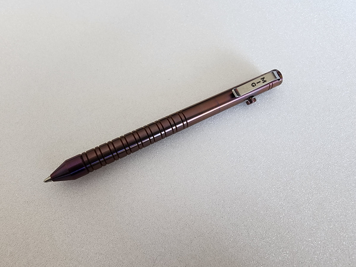 MIG Bolt Pen - Titanium with Timascus End Cap - Limited Run