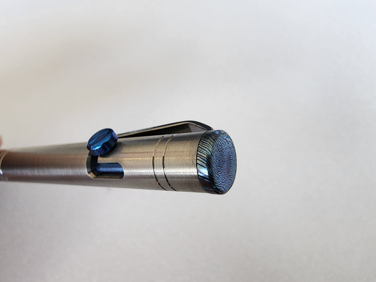 MIG Bolt Pen - Titanium with Timascus End Cap - Limited Run