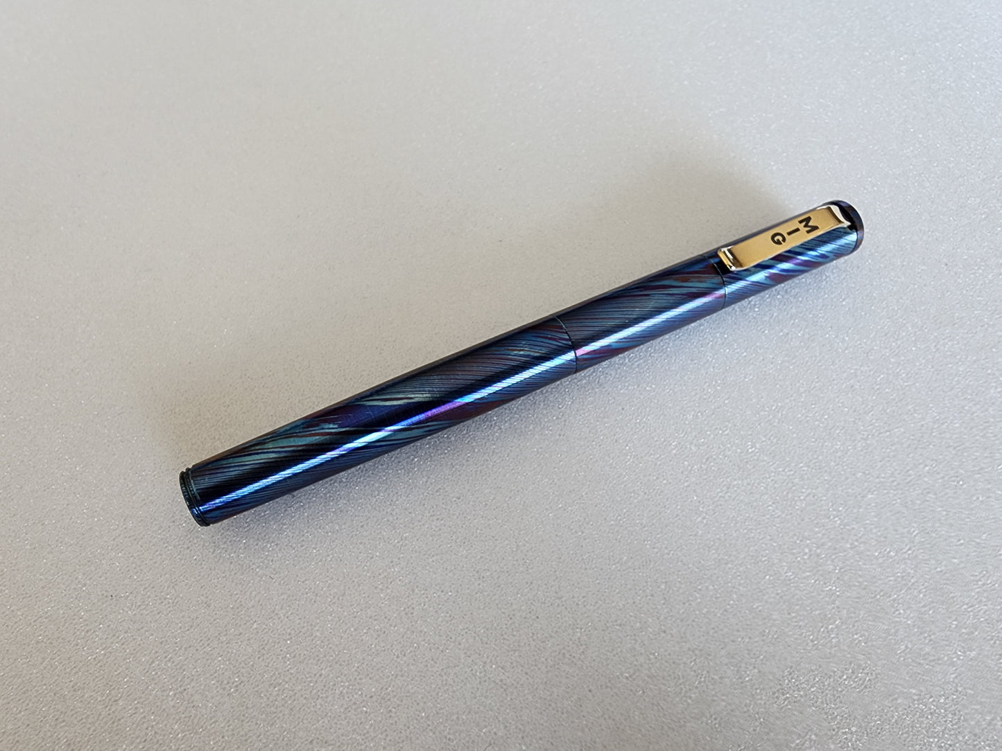 MIG Fountain Pen (Timascus) - Gold Plated Hardware