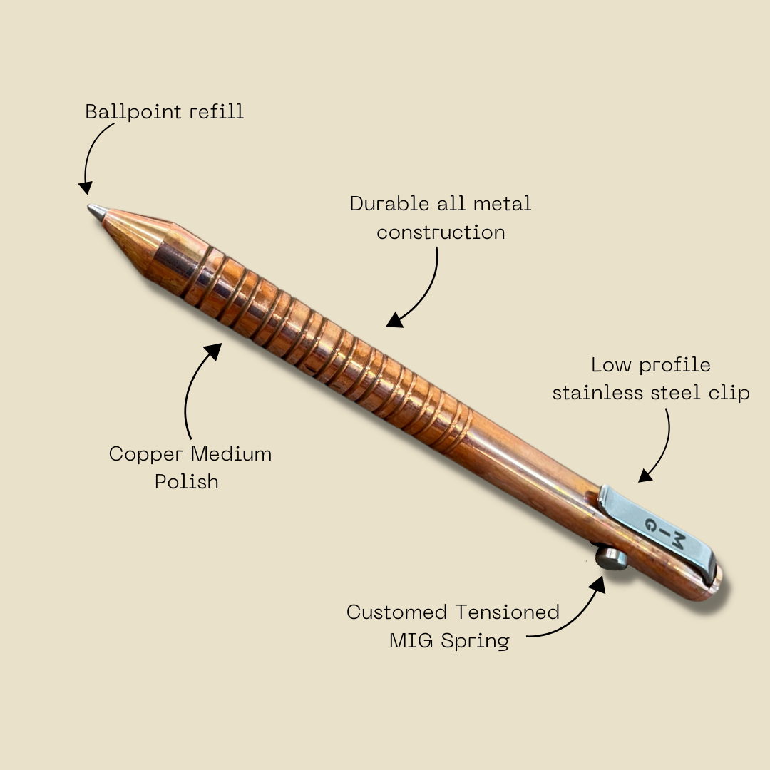 copper bolt action pen
