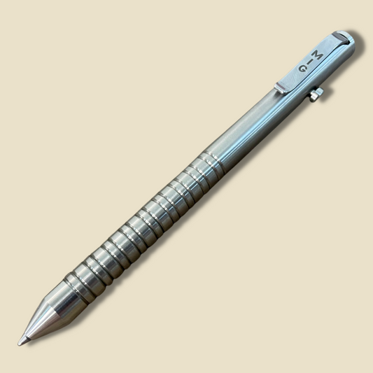 silver titanium bolt pen