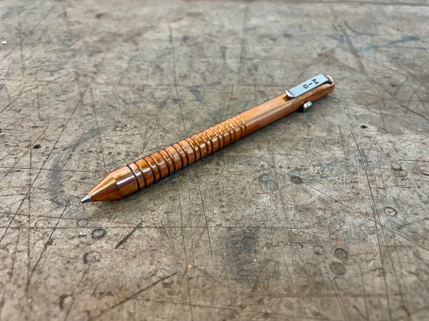 Copper Metal/Steel Ballpoint Bolt Pen