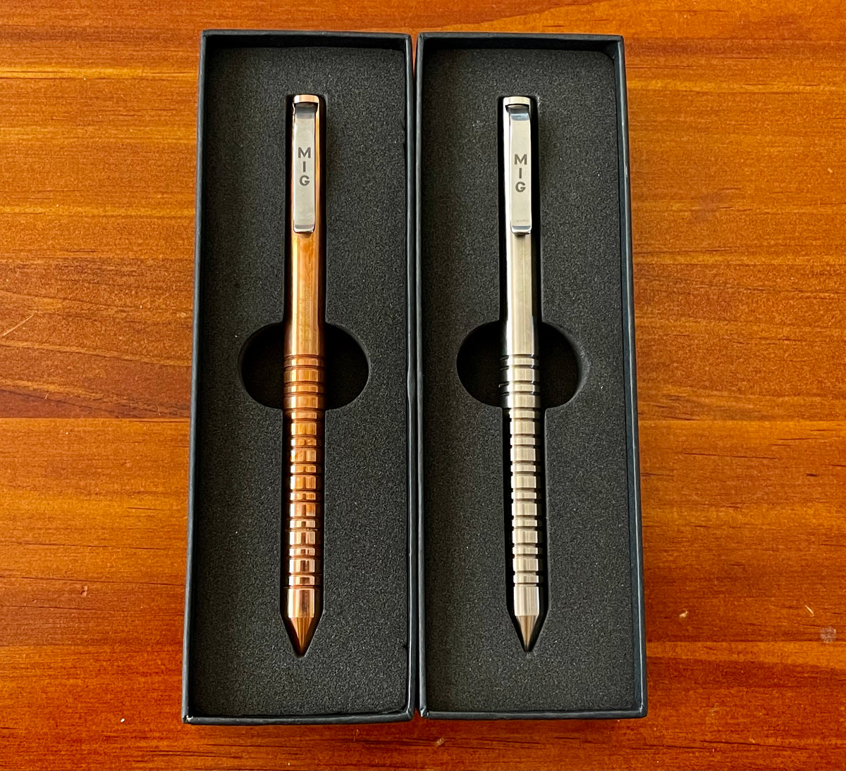 Silver Titanium Steel Ballpoint Bolt Pen
